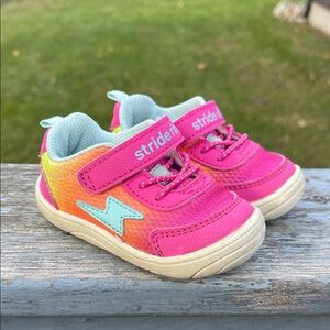 Stride Rite Dwayne Pink and Orange Surprize Sneakers Size 4 Baby/Toddler